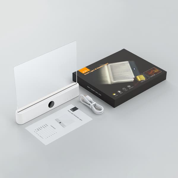F17 LED flatpanel leselys, oppladbart leselys, bærbart studentnattlys, egnet for sovesaler og soverom, hvit