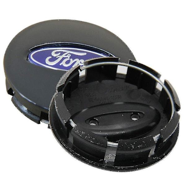 4 kpl 65 mm musta keskiön pyörän napahatun embleemin kansi sopii Fordiin Bb53-1a096-ra -(ws)