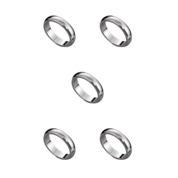 1/2/3/5 Vuxna Ceremoniring i Legering Moderna Ringar Dekoration Smycken Silver Size 10 5PCS