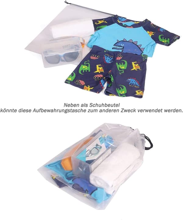 10-pack Transparenta Skopåsar med Dragsko
