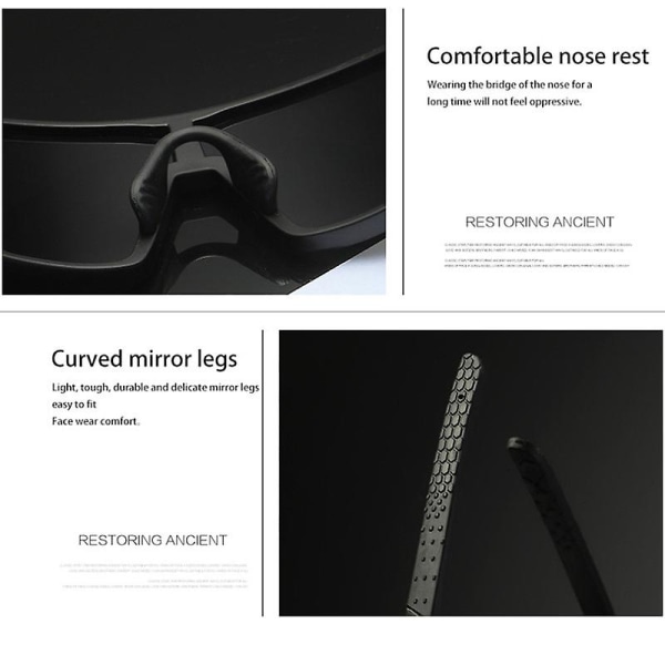 Polariserede Sports Solbriller Mænd Kvinder Anti-UV Udendørs Sports Solbriller Multifarvede Linser Mtb Road Cykling Vindtætte Briller C5 One Size