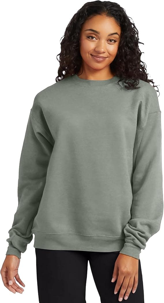 Fleece Pullover Crew Neck Sweatshirt til mænd, 1 eller 2-pak