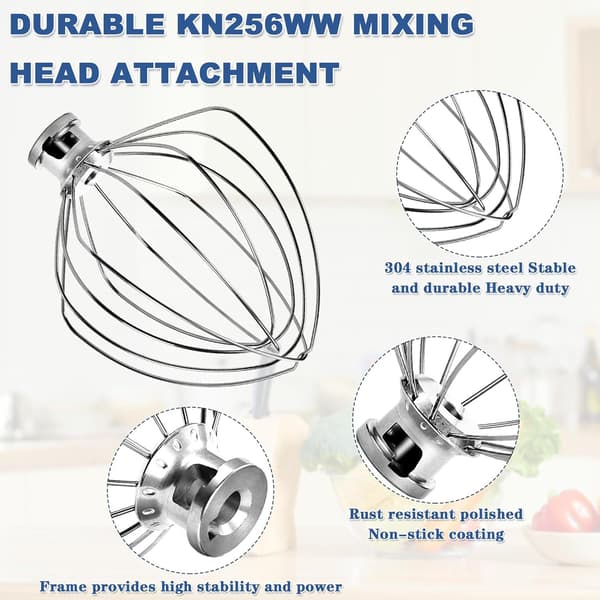 KitchenAid 5-6 Quart Bolleløft Mikser Piske Tilbehør (KN256WW)