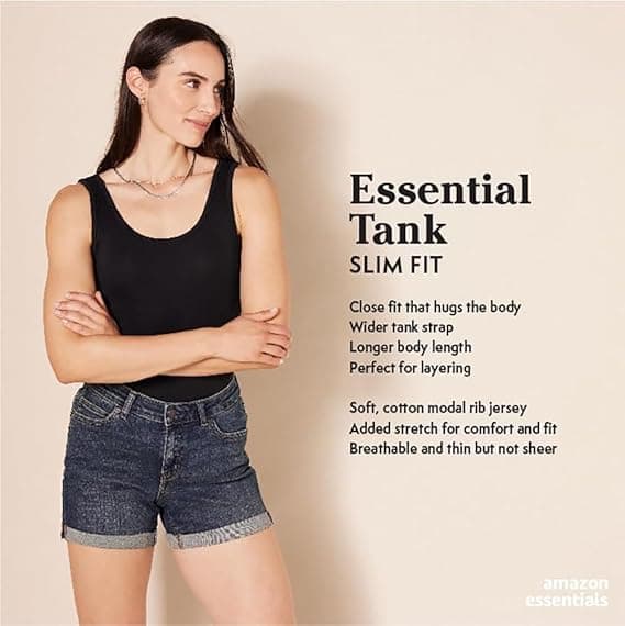 Slank tanktop til kvinder, to-pak