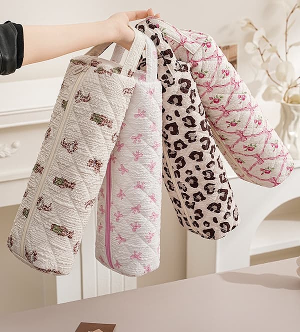 Förvaringsväska för hårtork, locktång och plattång Pink Bow