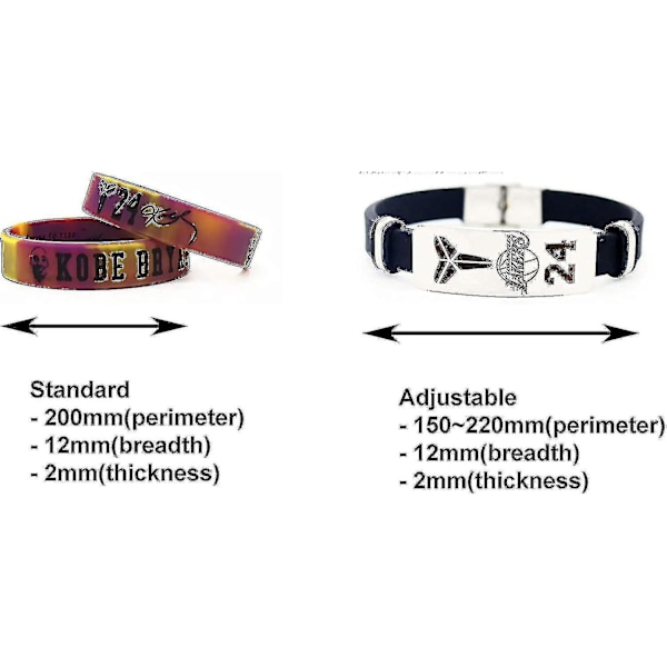 Bimirth 1mor Basketboll Kobe Armband Black Mamba Kobe Armband Signatur Sport Silikon Justerbar Armband
