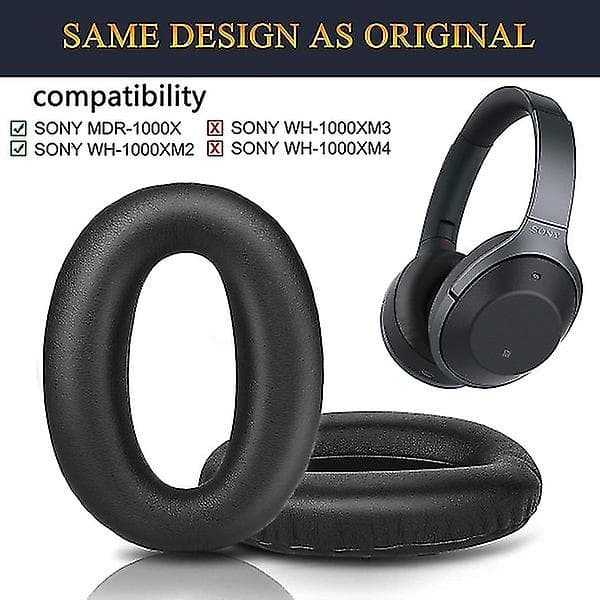 Øreputer til Sony MDR-1000X WH-1000XM2 1 par Svart