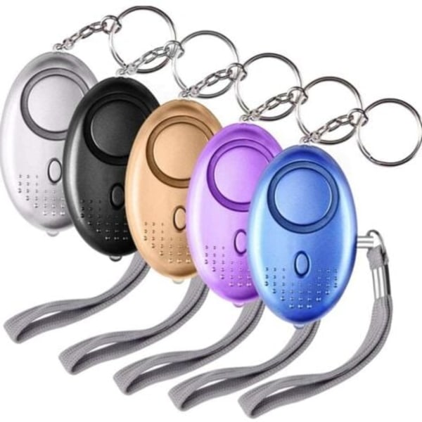 Personal Alarm, 5 Pieces 140DB Keychain Emergency Alarm with Anti-Aggression Torch for Women, Children, Elderly