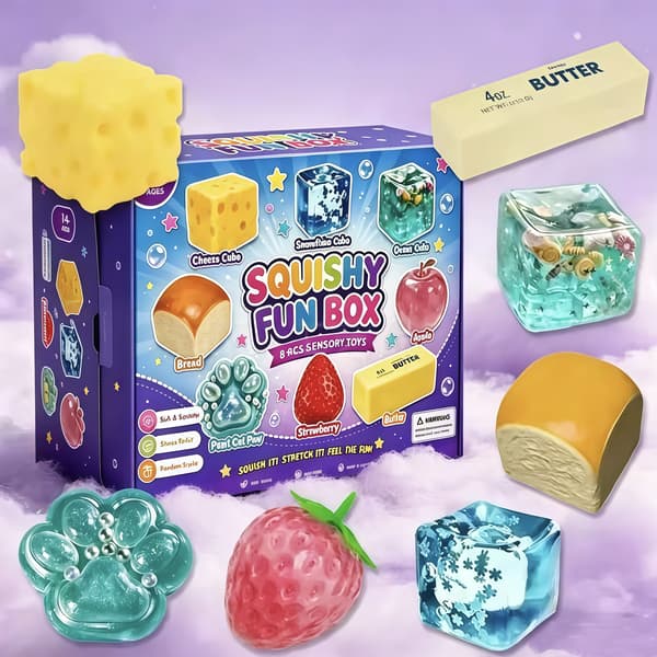 Squishy Legetøj 8-pak Sæt, For Alle Aldre