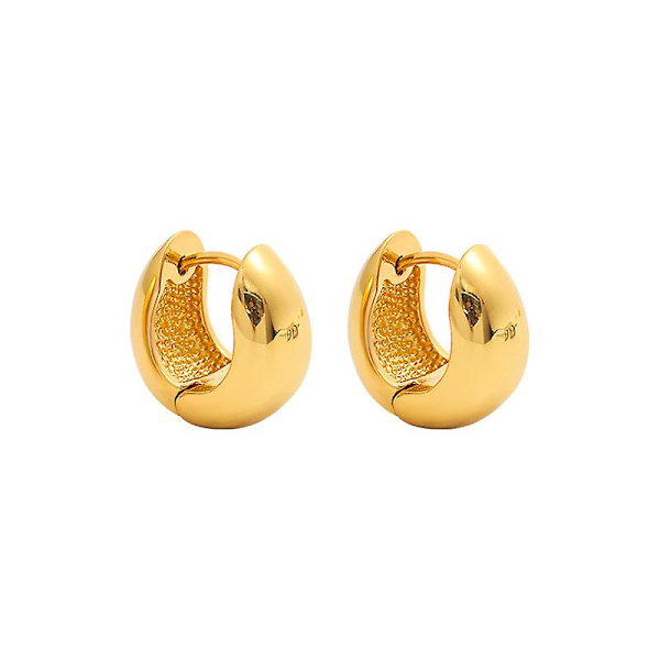 Kultaiset paksut korvakorut U-muotoiset korvakorut naisille, monipuoliset, retro-korvakorut, korvakorut, korulahjat naisille gold plated