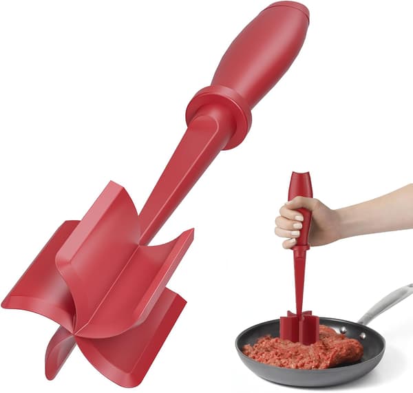 Uppgraderad Köttkvarn, Non-Stick, Röd