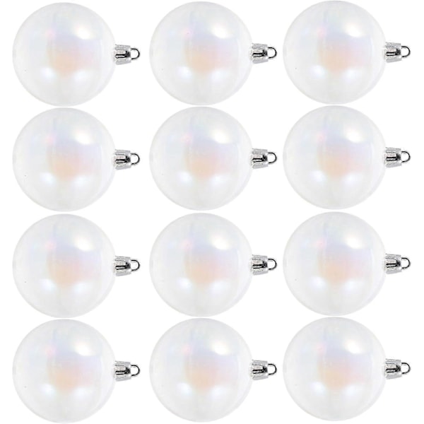 12 st Pärl Bubbelboll Jul Glitterbollar Julgransbollar Ornament Jul Dekorativ Boll Glas Ornament Julgranspynt Höst