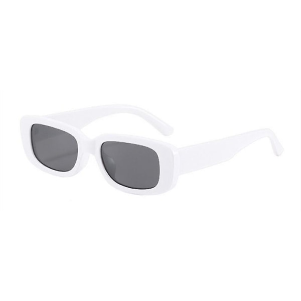 Mode liten ram typ solglasögon för män och kvinnor Trendiga Street solglasögon White