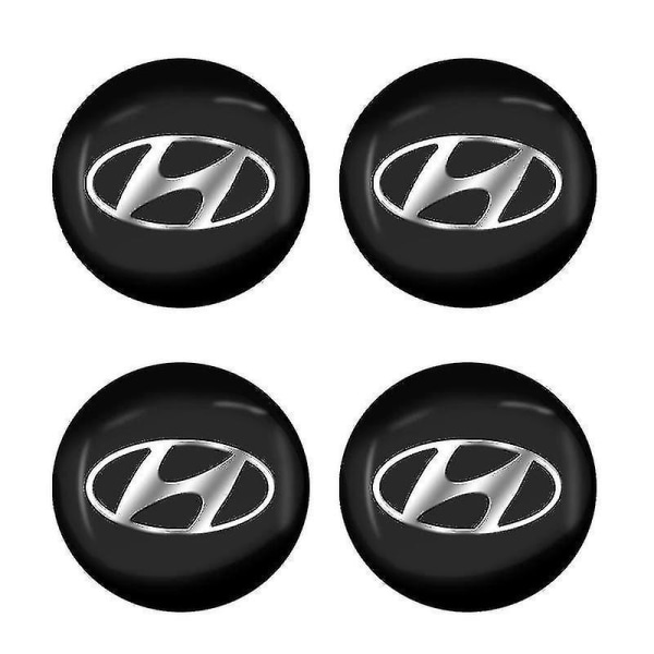 4 stk. hjulnavsenterdeksel støvtett deksler klistremerke for Hyundai I10 Elantra Getz Sonata Xg Terracan Tucson Coupe Trajet Matrix