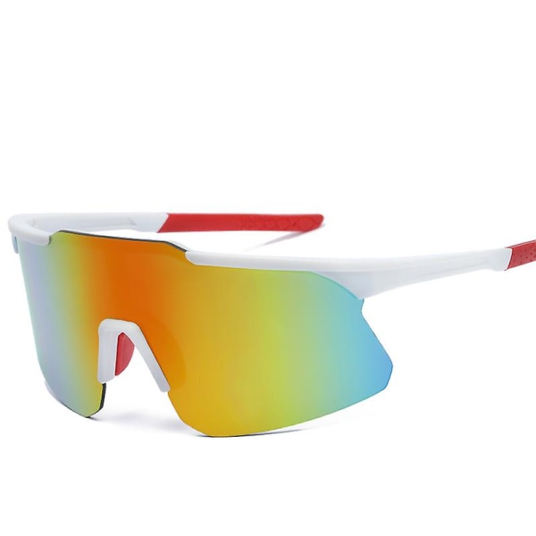 Polariserte Sportssolbriller Herre Dame Anti-uv Utendørs Sportssolbriller Flerfargede linser Mtb Road Cycling Vindtette briller C3 One Size