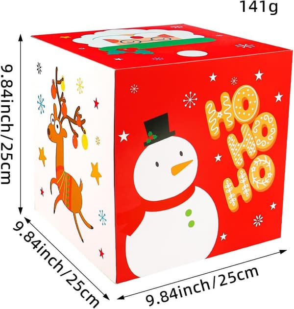 Julgodis Förpackningslåda, älgtema, dekorativ förvaring för helgdagar, för Barn/Jul