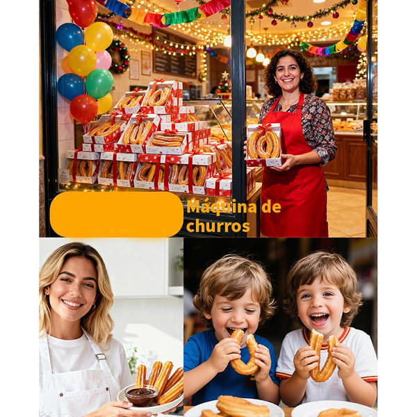 Professionell gräddsprits och churromaskin för bagerimode, perfekt för hemmabagare, flerfärgad
