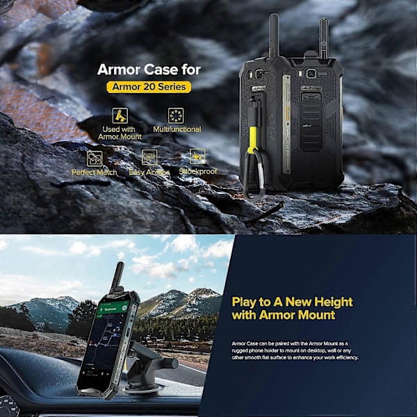 Ulefone Takakiinnitteinen Puhelinkotelo Ulefone Armor 20WT -puhelimelle Ulefone Armor 20WT -puhelimelle
