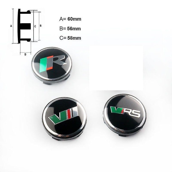 4pcs Styling 56mm 60mm Wheel Hub Center Caps Wheel Sticker Covers For Octavia A Vrs Accessory