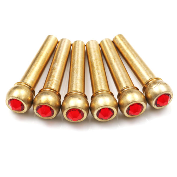 6-pack Röda Gitarrsträngstift Koppar