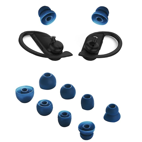 4 par silikon øreplugger øretelefoner ørepropper erstatning mykt deksel Cap for Beats Powerbeats Pro Blue