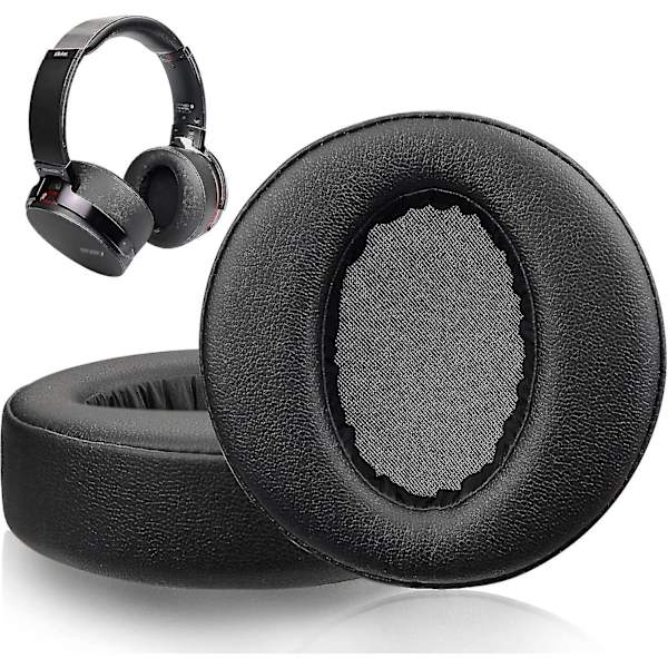 Ørepudeudskiftning til Sony MDR-XB950 XB950BT XB950B1 Over-Ear Høretelefoner med Blødere Proteinlæder Ørepude