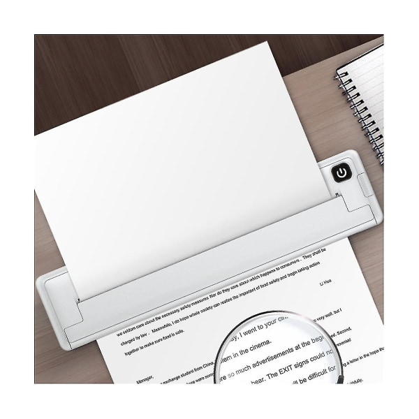 Bærbare printere Trådløs A4 termisk printer Blækfri lommefotodokumentprinter Bluetooth rejseprinter til hjemmet
