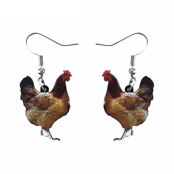 Hen Kyckling örhängen Stud Dangle Unik Cut Mode djursmycken för kvinnor