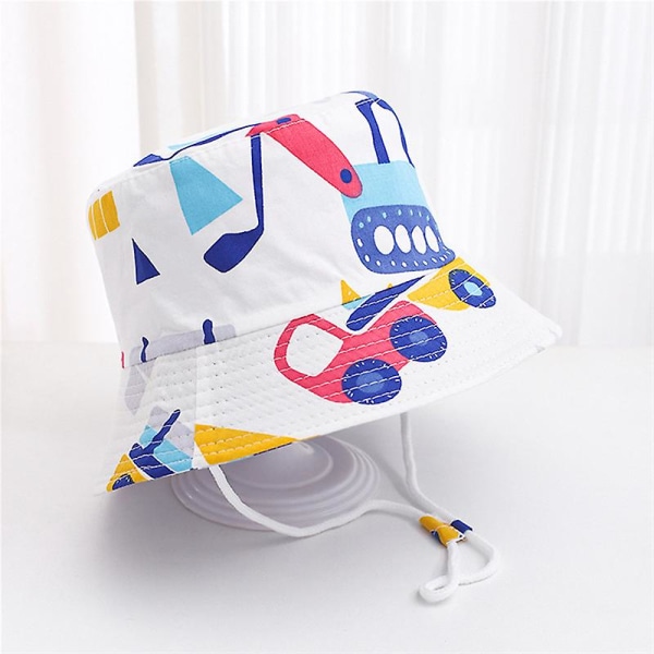 Vårförsommar Herrar Bucket Hat Cartoon Herrar Herrar Hatt Strand Solkeps Toddler Herrar Fiskarehatt Utomhus Herrar Panamahatt 10 ocean animals 52cm(2-4 years old)