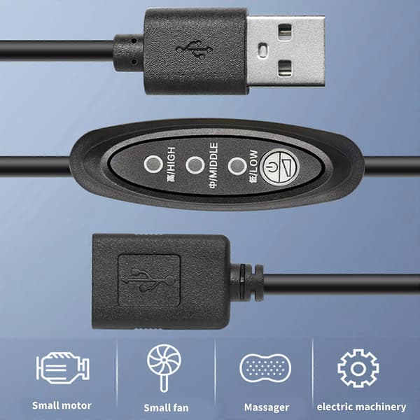 USB 5V hastighetskontrollerbrytere Elektroniske 3-trinns justerbare regulatorbrytere for vifteblåsere Takviftehastighetskontroll