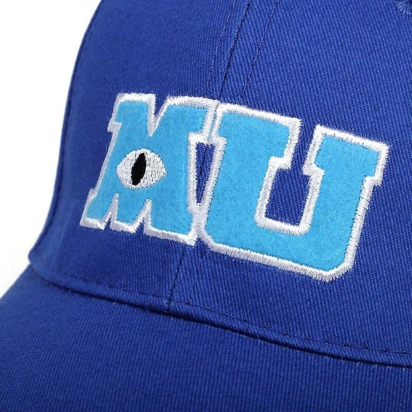 Comic Baseball Cap Män Vuxen Unisex bomull Mu Broderi Stora ögon Cap Monster Universitet Dam Solhattar Trucker Hatt Motorhuv Gorras Blue