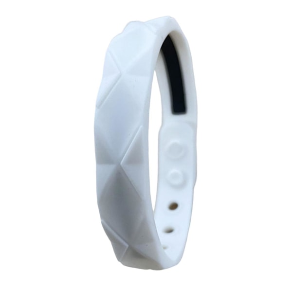 Unisex sportarmband antistatiskt anti trötthetsjusterbart silikon sportarmband för basket fotboll baseball White