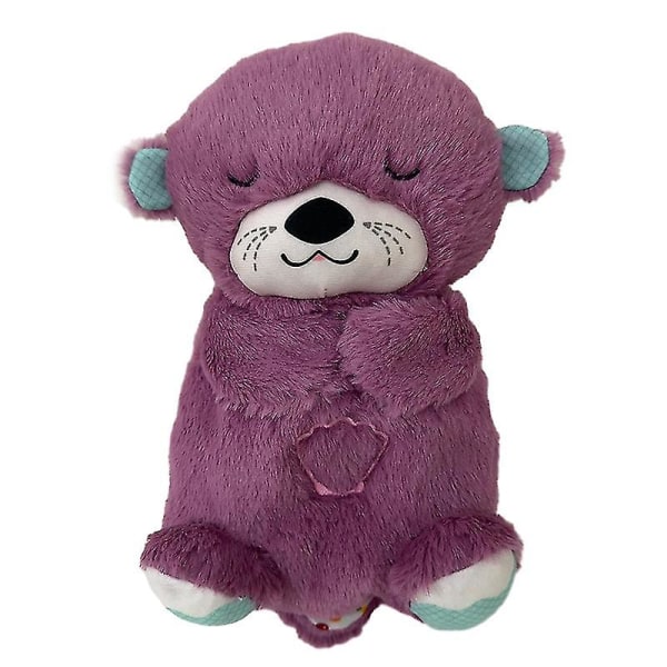 Baby-lelu Soothe 'N Snuggle Otter - Hengittävä Plussinen Hylje Leikkihahmo Valolla ja Äänellä - Edullinen Rose red