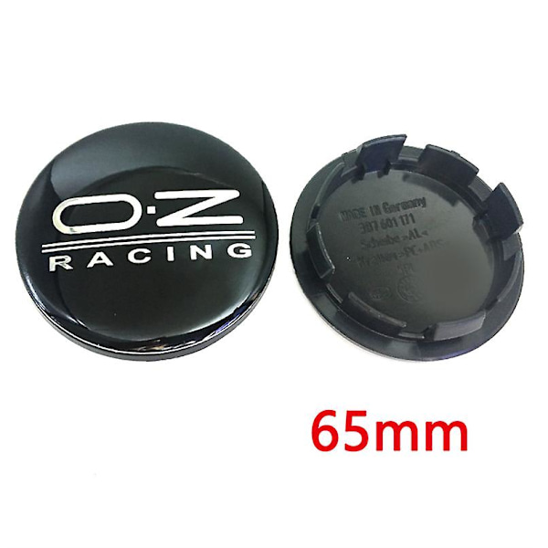 4 st 56mm 60mm 65mm 68mm Bilhjul Center Hub Caps För Fälg Cover Auto Oz Racing Logo Emblem Dekal Exteriör Styling Tillbehör