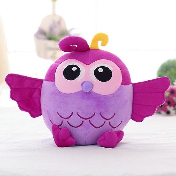 Värikäs pöllönukke persoonallisuus Söpö pöllötyyny sohvatyyny pehmolelu purple 55cm