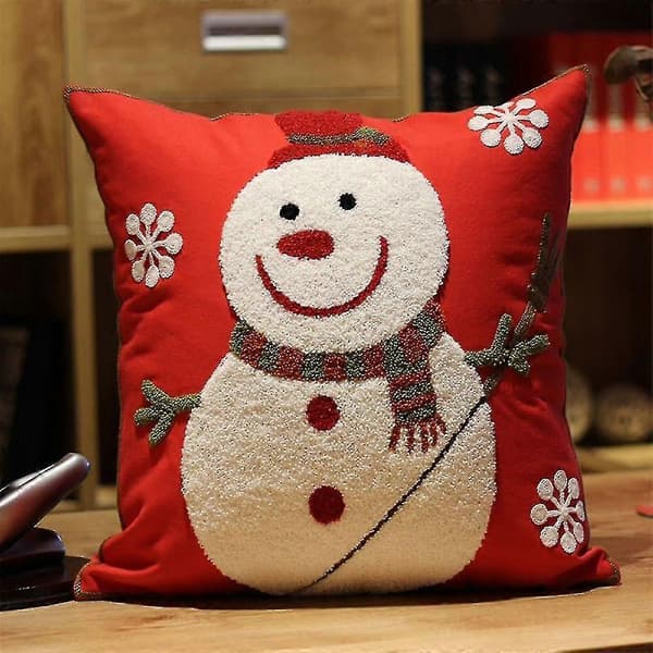 Jultomte Kuddfodral Röd Bak 45x45cm Jul