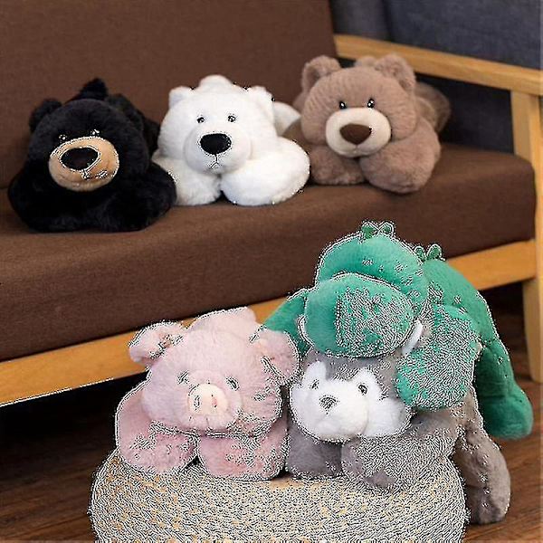 Vägd Ångest Dinosaurie Plysch Leksak Kudde Söt Dinosaurie Fylld Djur Dockor För Pojkar Flickor-yujia Black Bear 70cm-27.6inch