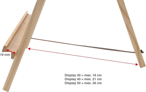 Bordstativ 30 cm høyt, displaystativ, dekorativt stativ, bildeholder, setestativ