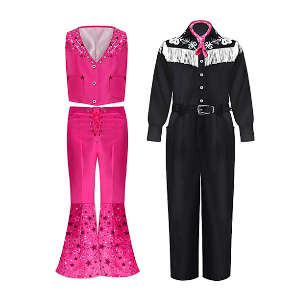 Jumpsuit Ken/barbie Cowboy-asu Huivi Hattu Miehet Halloween-asu Ken XL