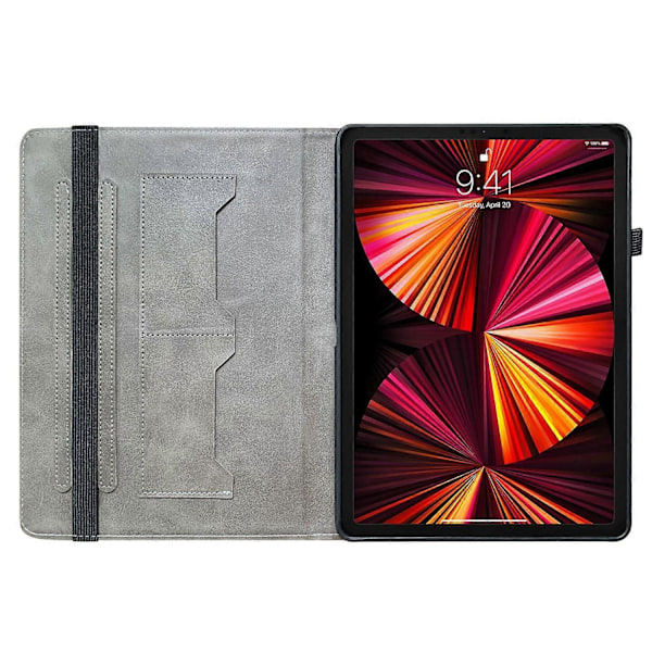 Læder Etui til iPad Air 11 (2025) (2024) Air (2022) (2020) Pro 11 (2022) Mønsterprintet Tablet Cover Lotus