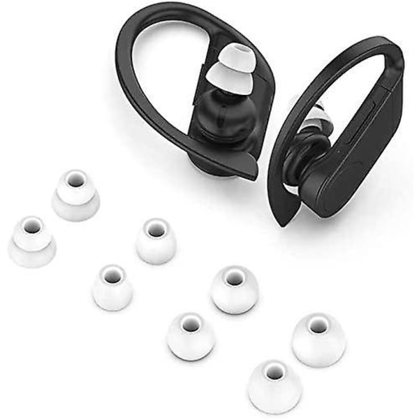 Erstatningsøreplugger Silikon ørepropper som er kompatible med Beats By Dr Dre Powerbeats Pro trådløse øretelefoner (hvite 8 stk)