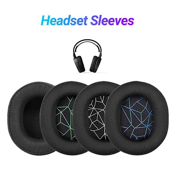 Hovedetelefonhylstre Bløde Støjreducerende Åndbare Høretelefoner Kunstlæder Ørepude til Steelseries-Arctis 1/3/5/7 Blue