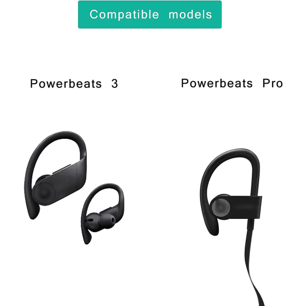 Vaihtokuulokkeet Silikonikorvakuulokkeiden kärjet, jotka ovat yhteensopivat Beats by Dr Dre Powerbeats Pro langattomien kuulokkeiden kanssa (sininen 8kpl)