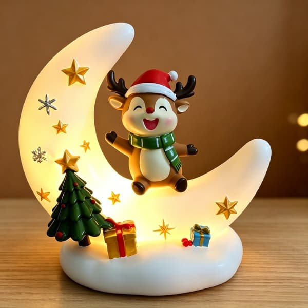 Julmåne Nattlampa Santa Claus /USB with light