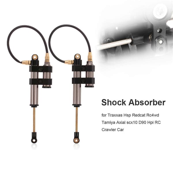 1 par RC affjedring støddæmper og tilbehør kraftig hydraulisk justerbar reservedelsstøddæmper til 1:10 RC SCX10 D90 TRX4 Buggy Titanium farve