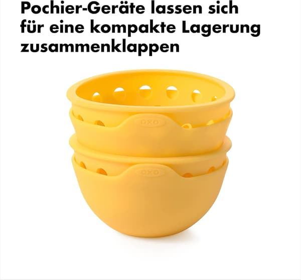 Silikone æggepocherer, gul, 2 stk.