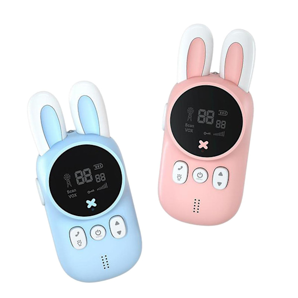 2-pack Walkie Talkies, Tvåvägsradio 3 km, Trådlös, Lång Räckvidd för Barn