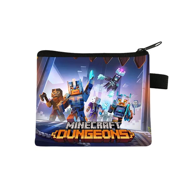 Minecraft Mini Møntpung — Bærbar Polyester Kortholder til Studerende 13.5*11cm.27