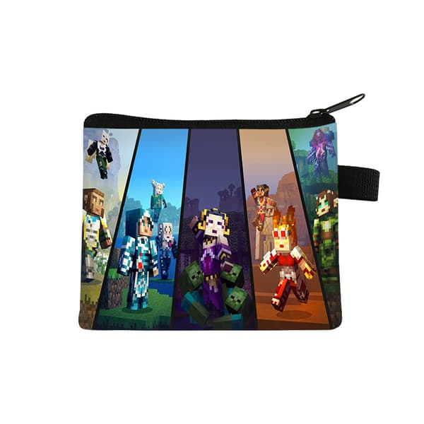 Minecraft Mini Myntbörs — Portabel Kortfodral i Polyester för Studenter 13.5*11cm.16