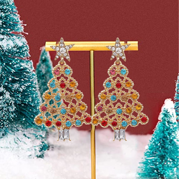 Julgransörhängen, innan jul örhängen för kvinnor flickor smycken julklapp